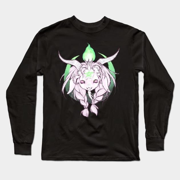 Baphomet V3 Long Sleeve T-Shirt by SelkieIngenue